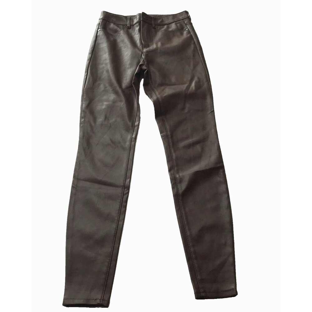 Free People Vegan Leather Pant Womens 26 Brown Long Lean Ankle Skinny Western